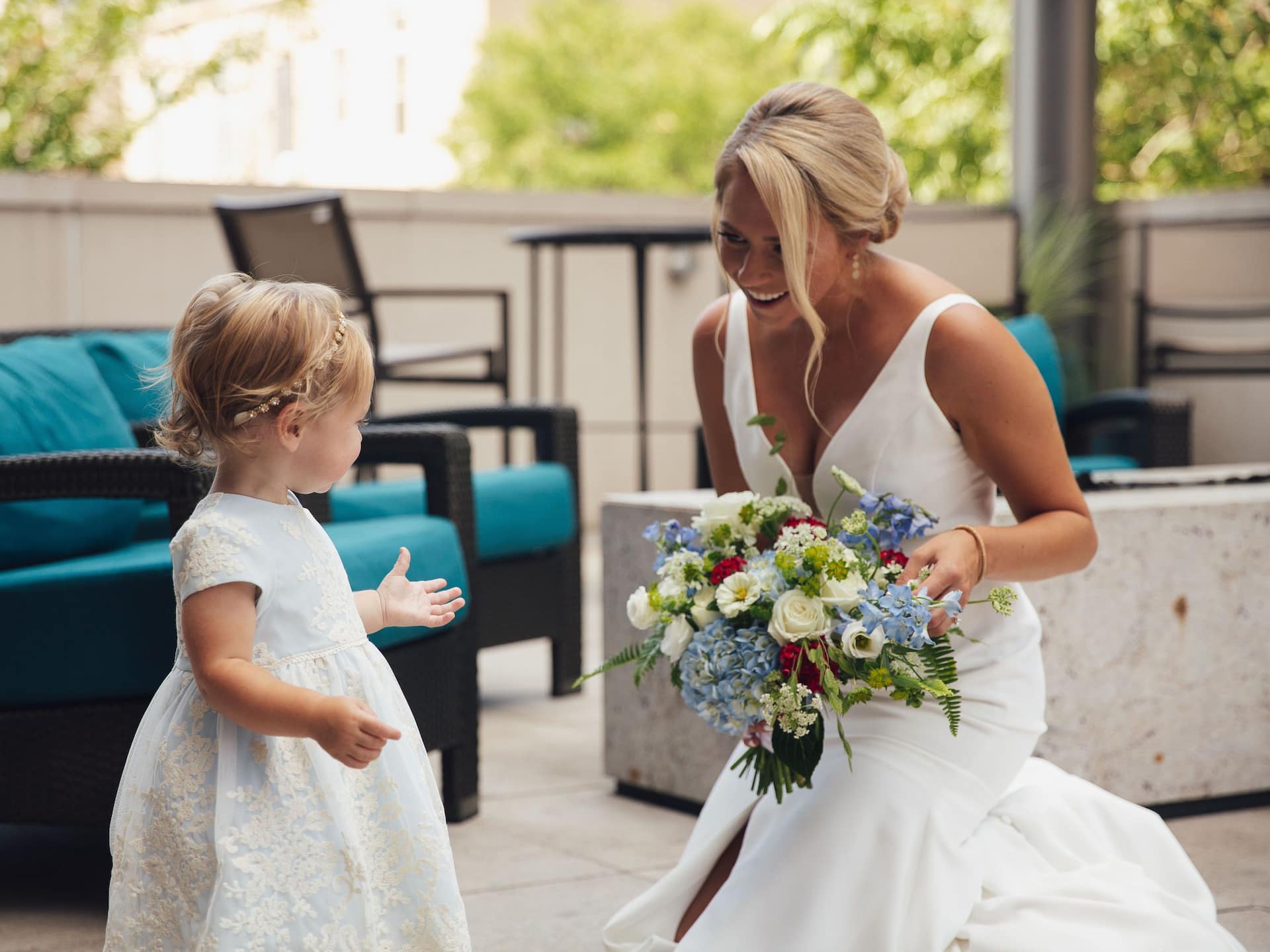 Hyatt House Chicago/Evanston Rooftop Wedding Flower Girl