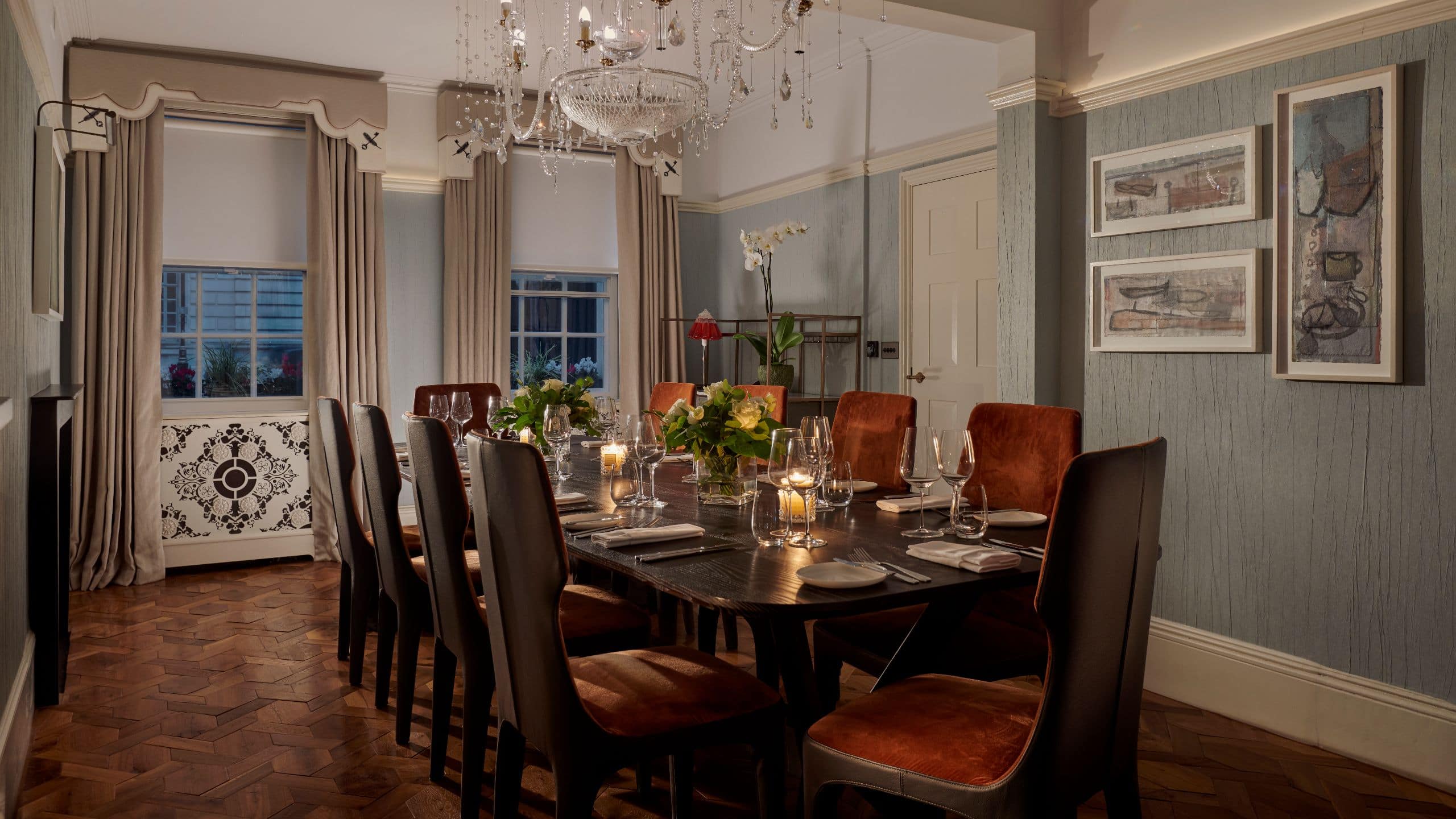 Great Scotland Yard Hotel No1 Townhouse Dining Room Evening