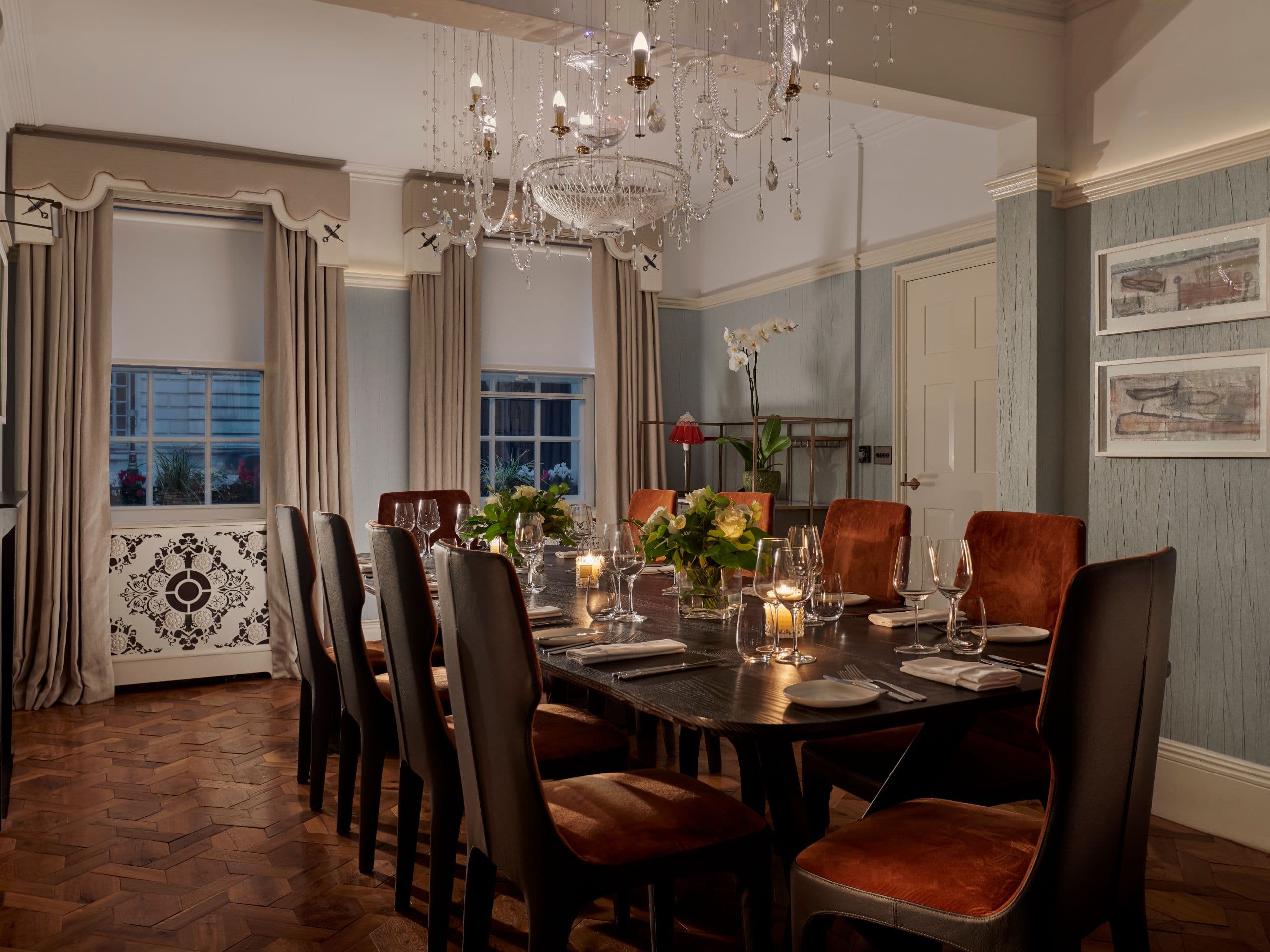 Great Scotland Yard Hotel No1 Townhouse Dining Room Evening