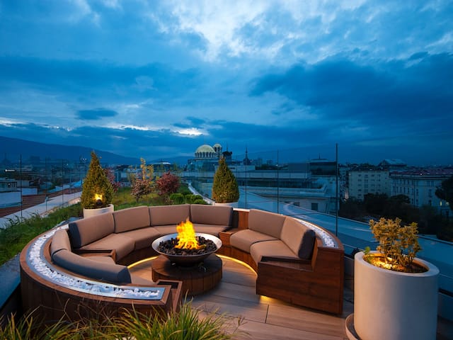The terrace