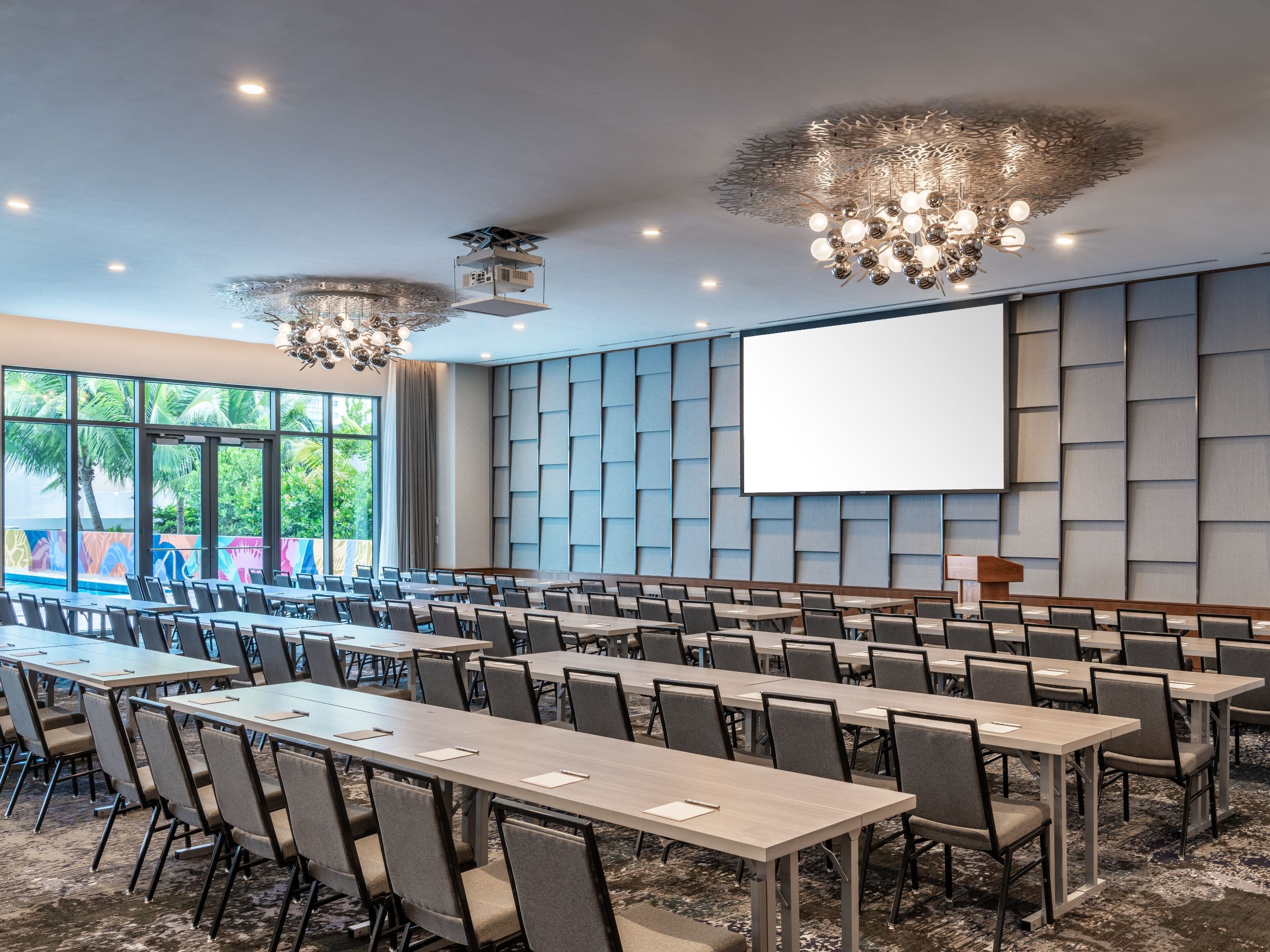 Hyatt Centric Las Olas Fort Lauderdale Stranahan Classroom Steup