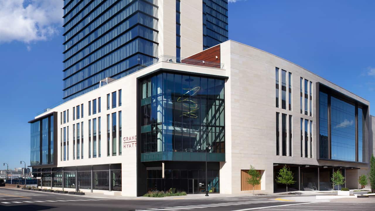 Exterior view of hotel in daylight