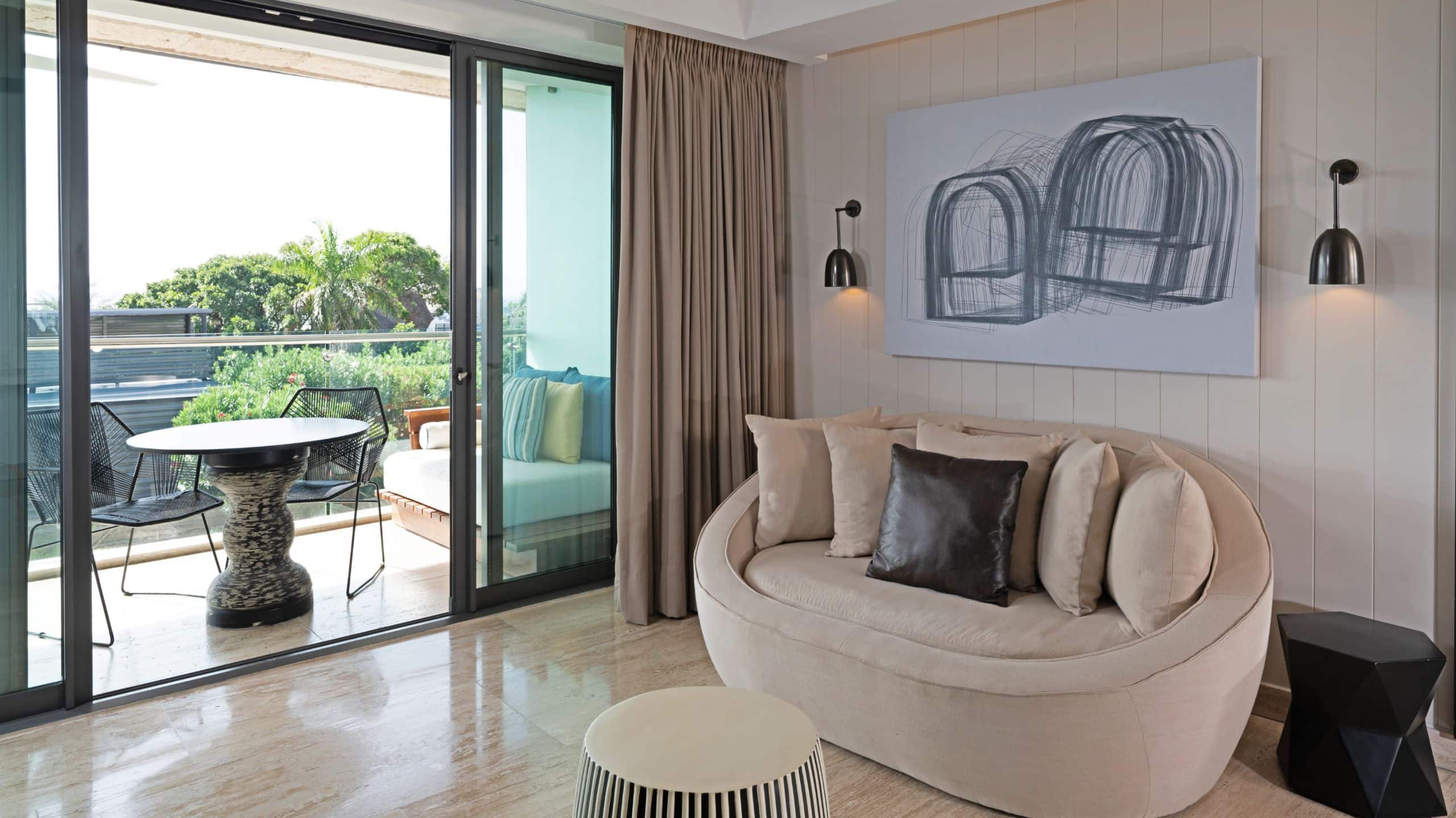 Thompson Playa del Carmen Main House Calle And Quinta Suite Living Area