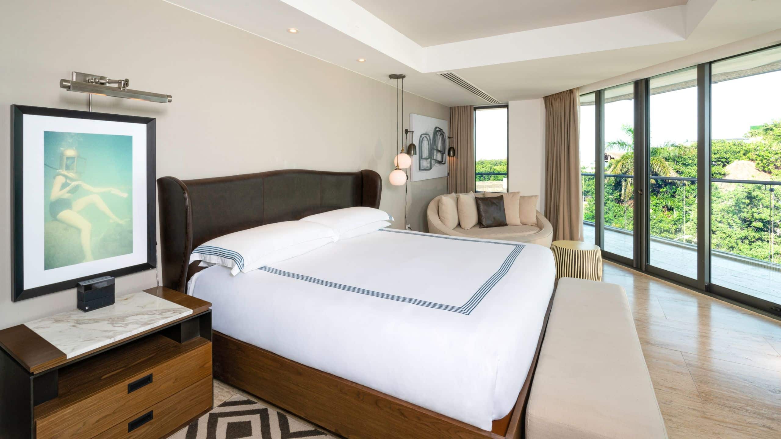 Thompson Playa del Carmen Main House Junior Suite Bedroom