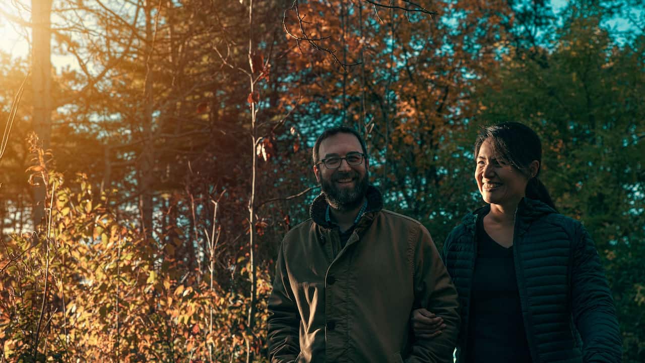 Couple on trail