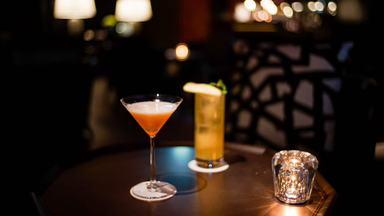 Cocktail drink menus The Lounge Hyatt Regency Kota Kinabalu
