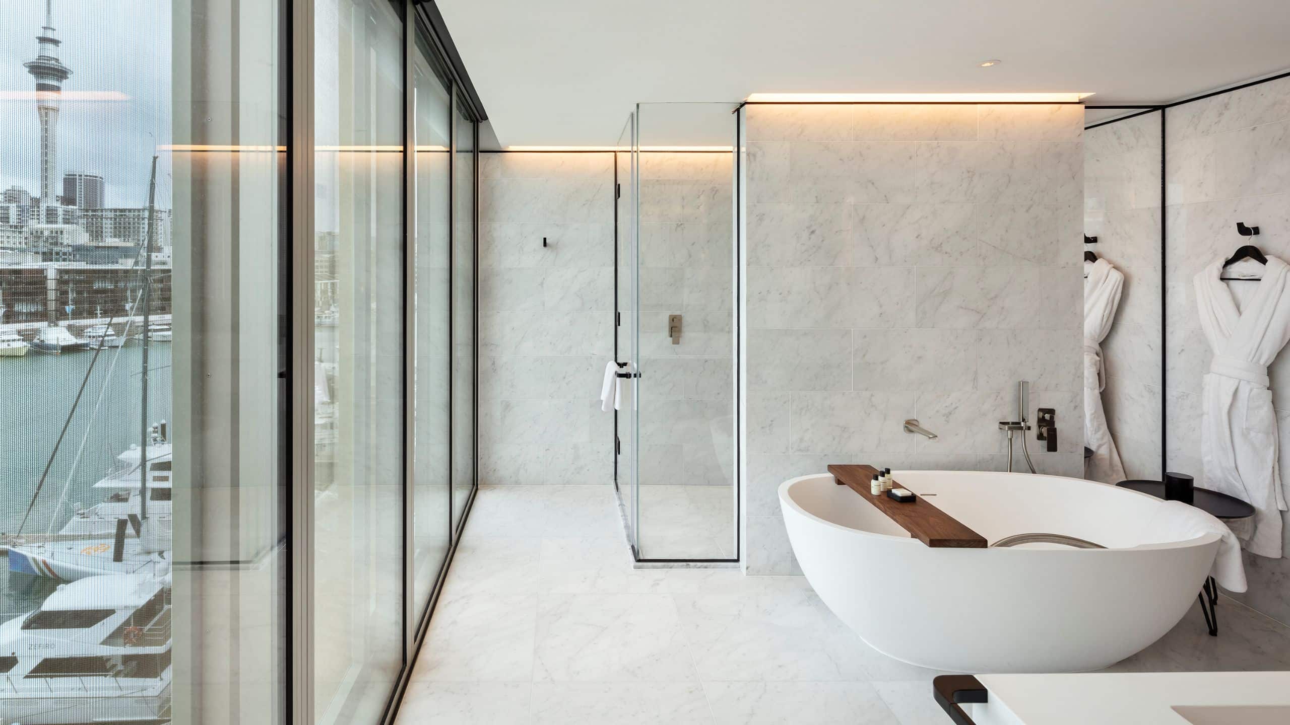 3/4 Park Hyatt Auckland Harbour Suite Bathroom