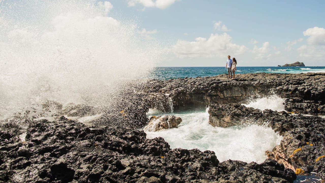 Crashing waves in Hana, Maui