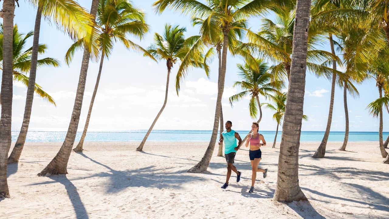 Couple Running - Beach Hyatt Ziva Cap Cana 