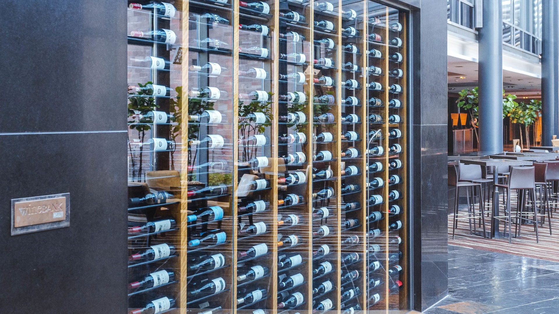 Large wine bodega at Bellpepper Restaurant
