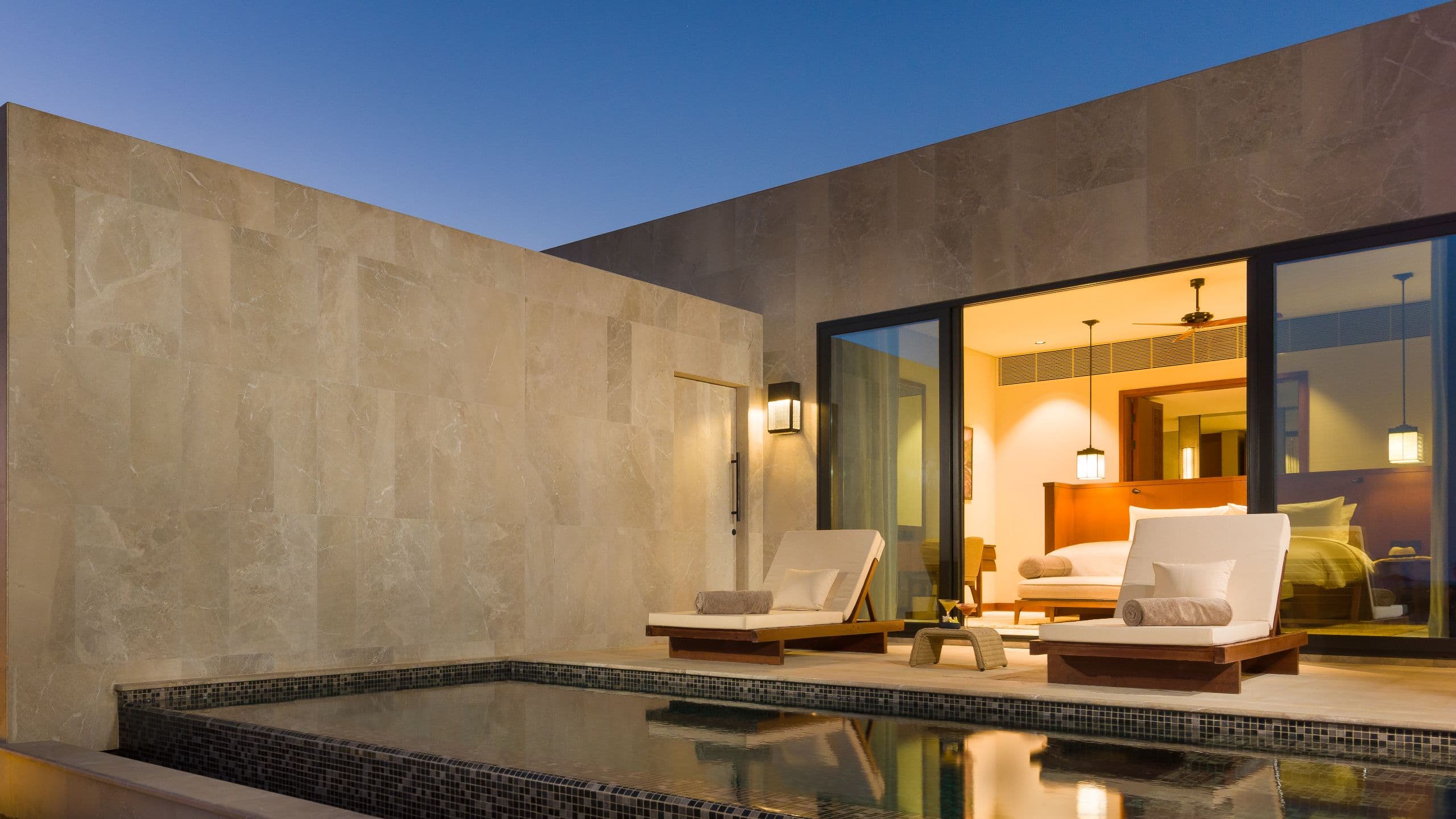 Alila Hinu Bay Pool Villa Night Pool