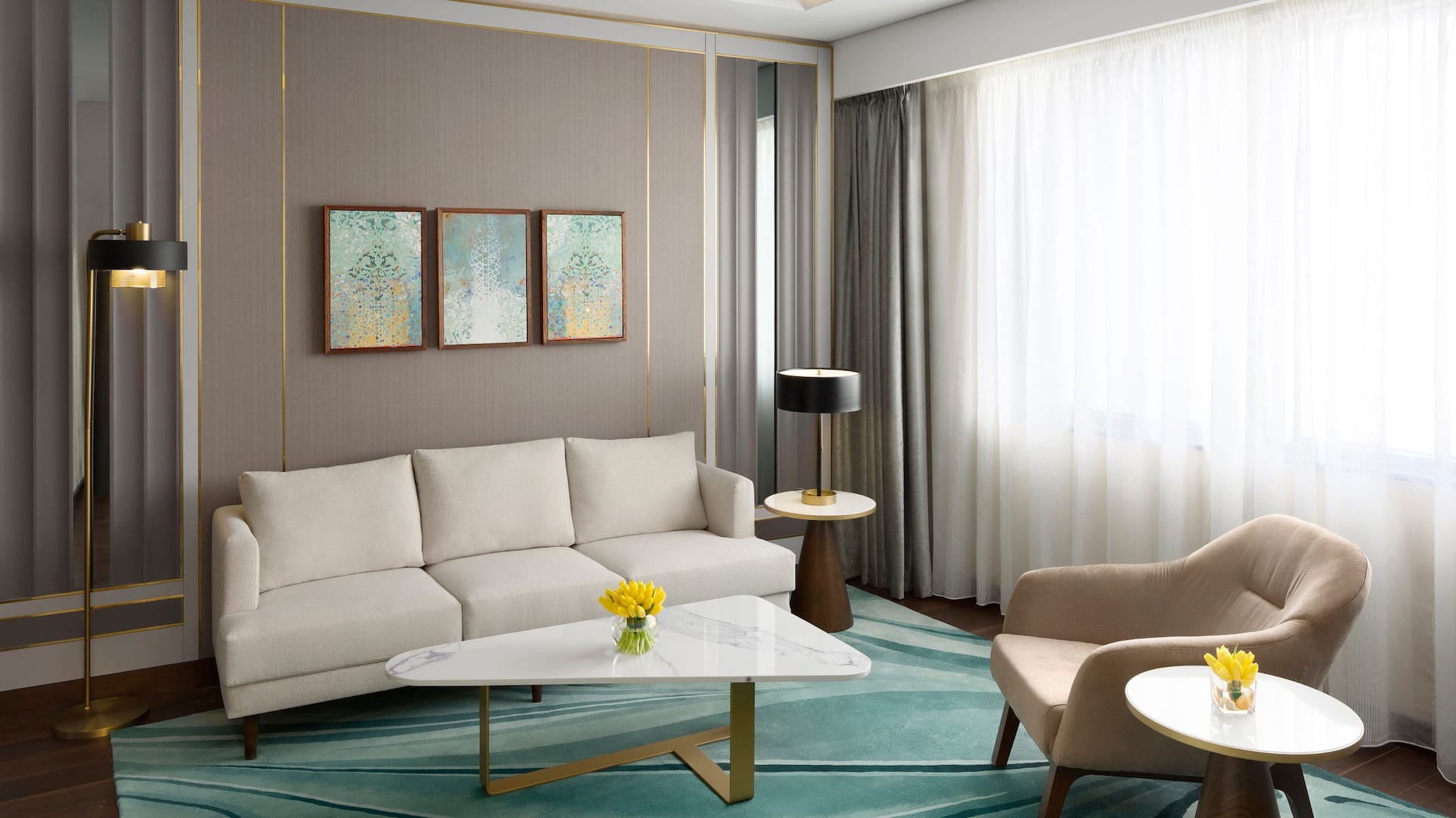 2/7 Grand Hyatt Al Khobar Hotel and Residences Grand Suite Living Room