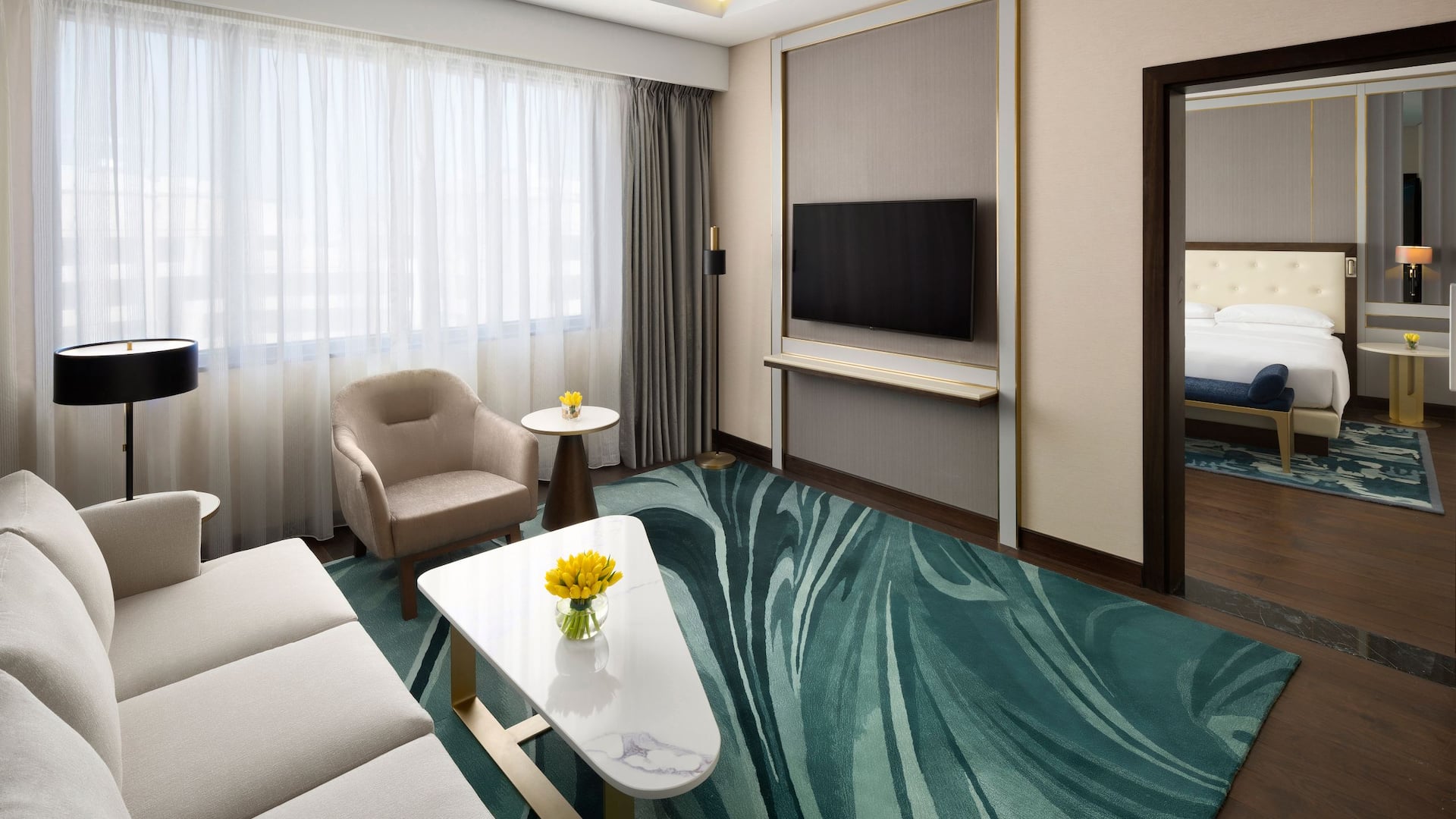7/7 Grand Hyatt Al Khobar Hotel and Residences Grand Suite Living Room