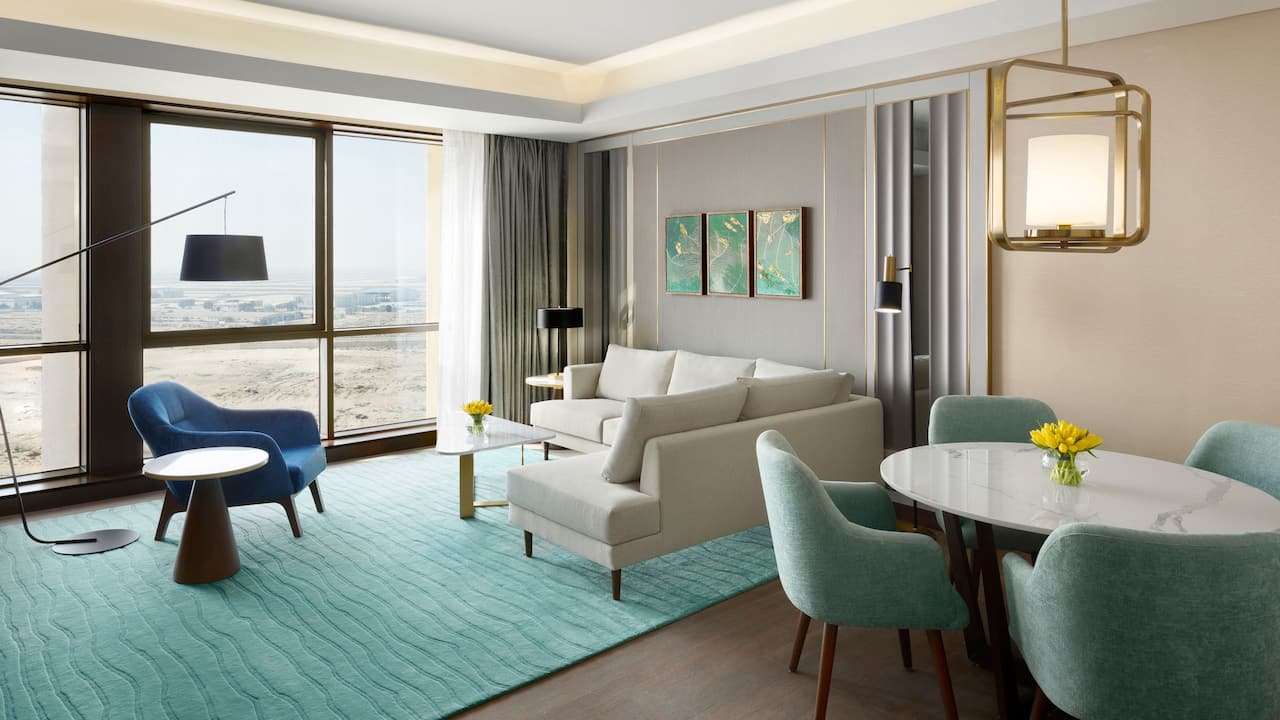 Grand Hyatt Al Khobar Hotel and residences One Bedroom Residence Living Room 