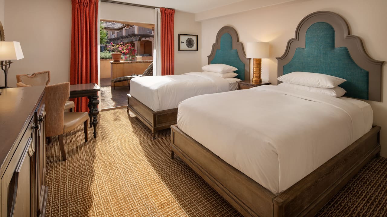 Double Camelback View Terrace Bedroom