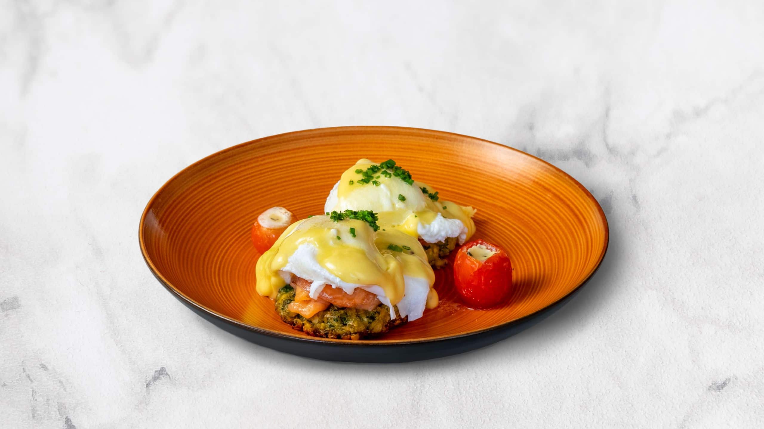 Hyatt Regency Kathmandu The Living Room Poached Egg on Falafal Hash