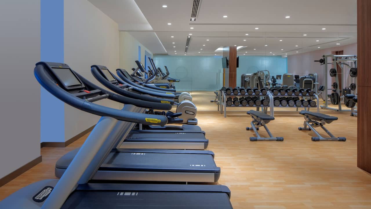 24-Hour Gym facility at Hyatt Place Dubai Jumeirah