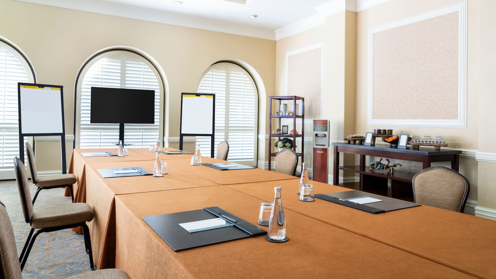 Hyatt Regency Distanced Meeting Setup