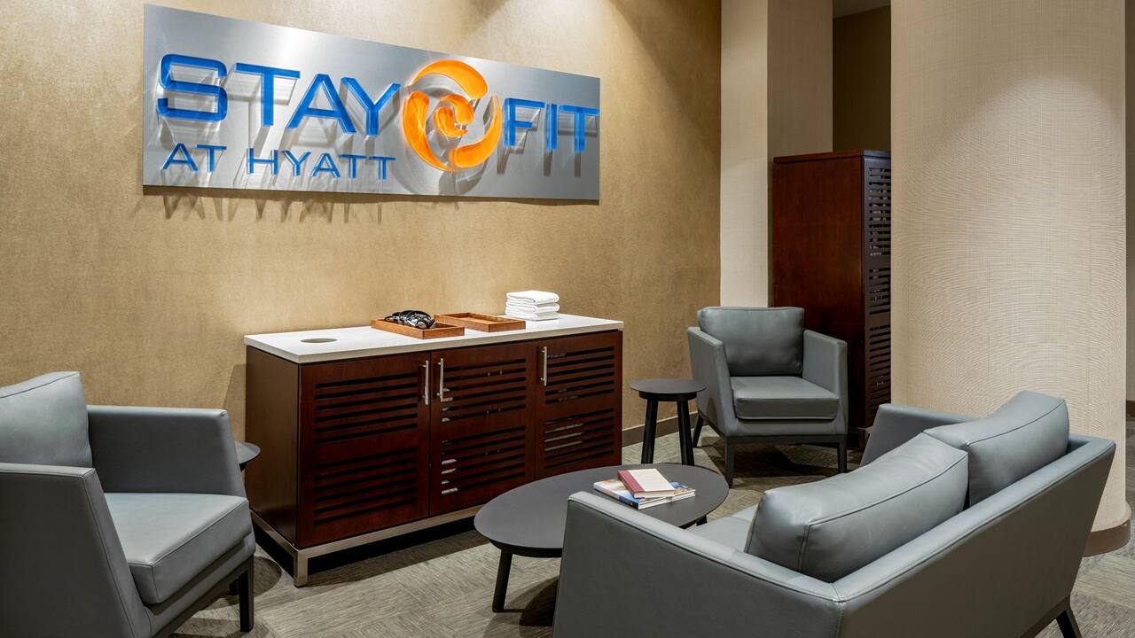 Fitness center waiting area