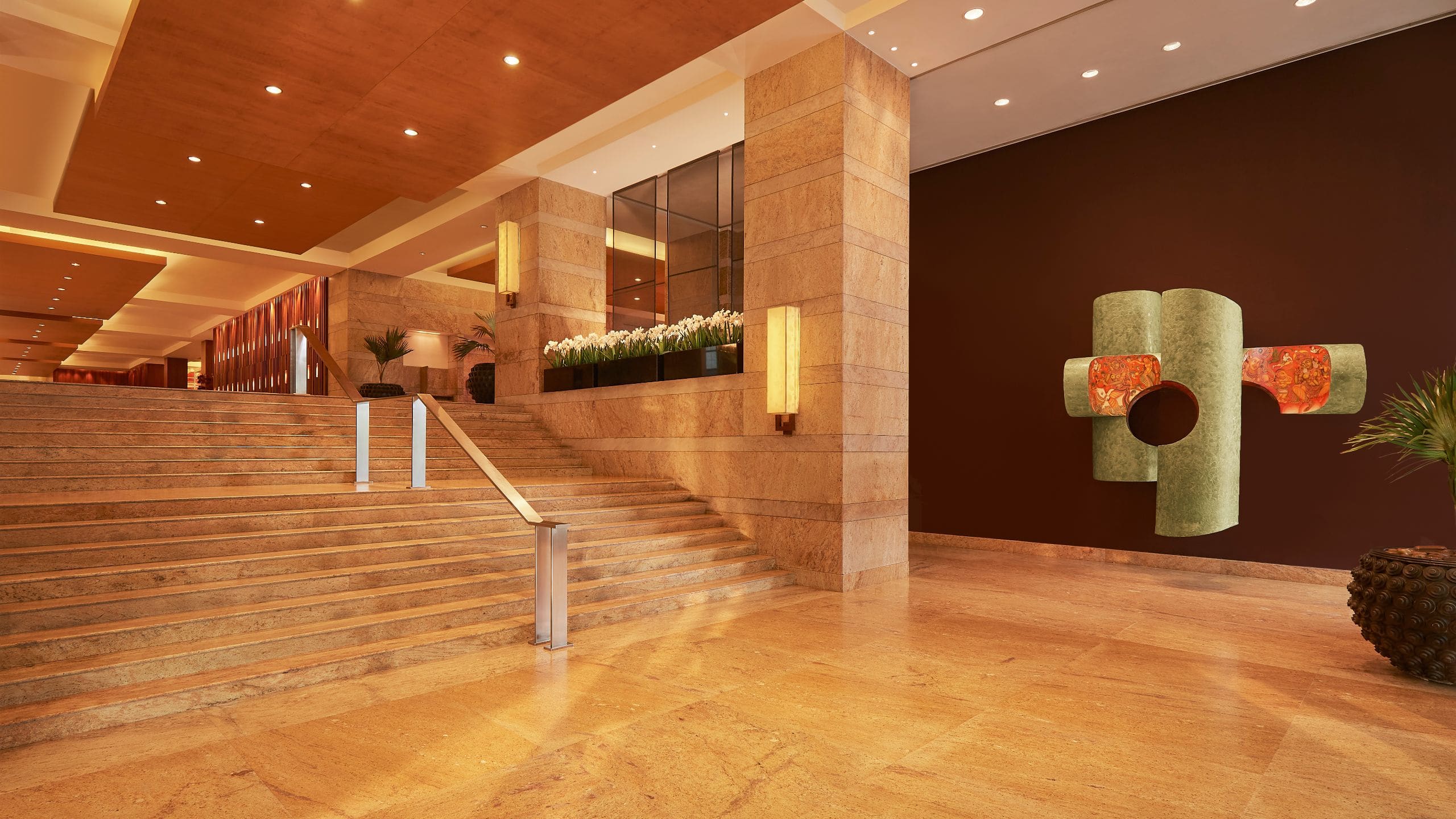 Grand Hyatt Mumbai Hotel & Residences Lower Lobby Staircase