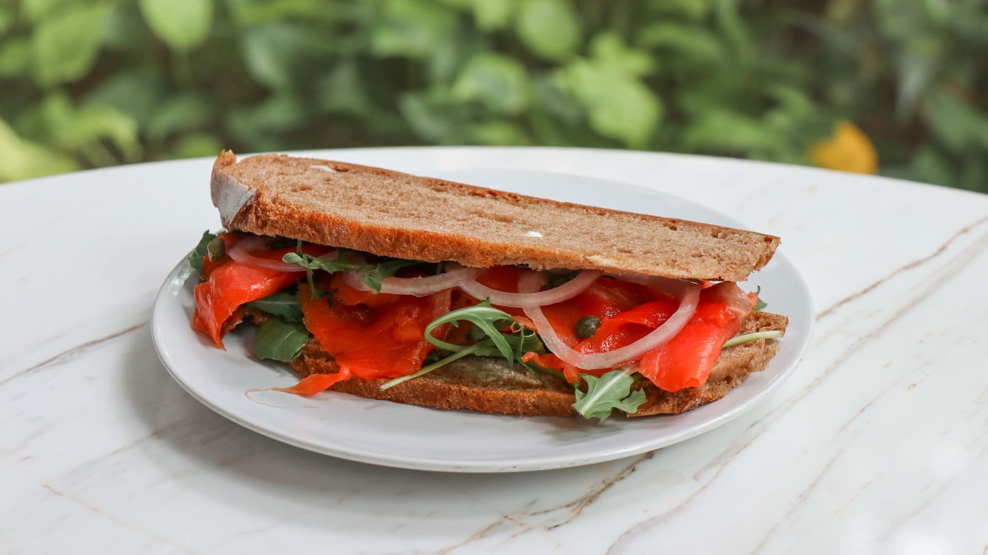 Hyatt Regency Bangkok Sukhumvit The Lobby Lounge Smoked Salmon Sandwich