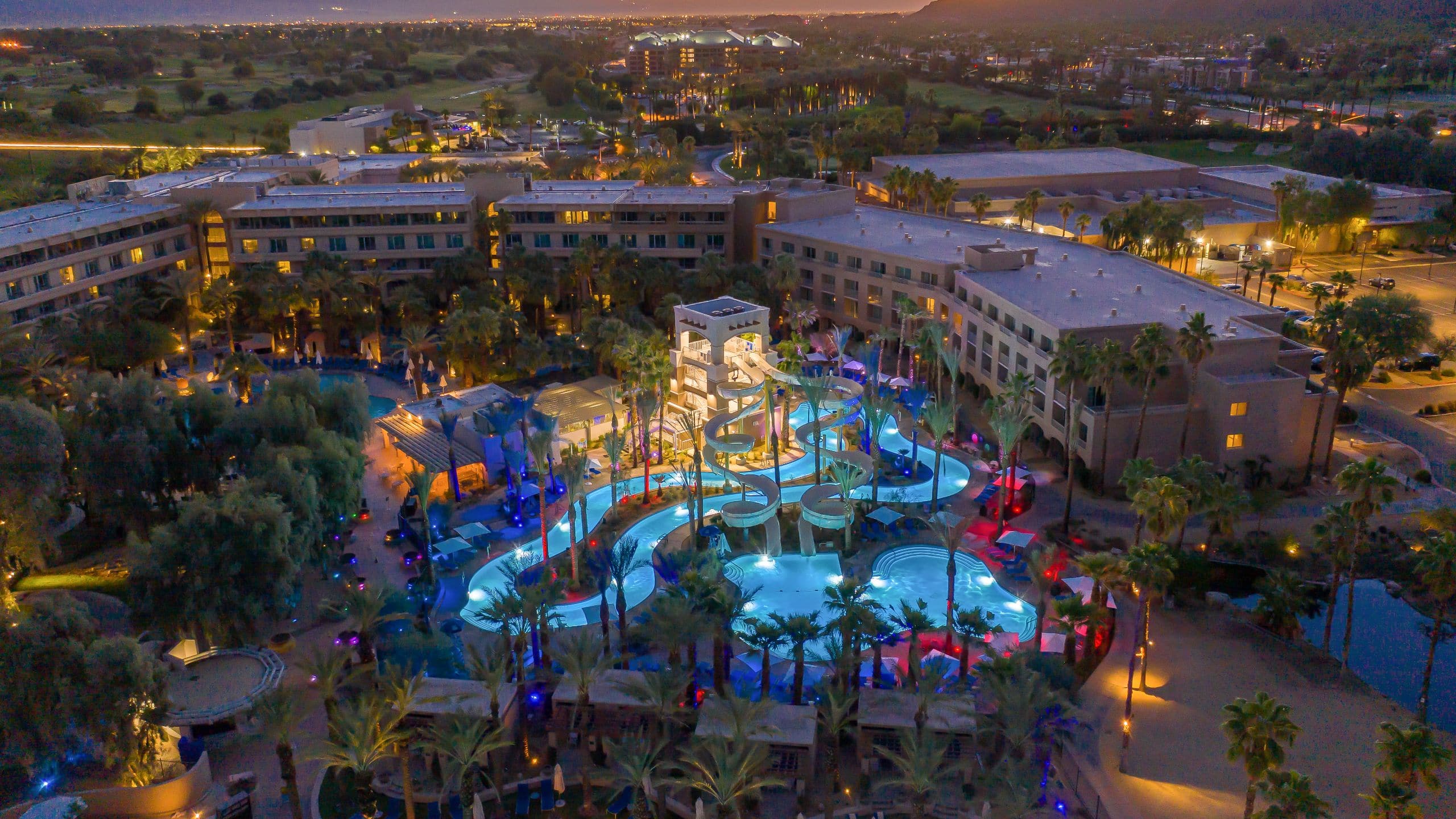 Family Resort Near Palm Springs Hyatt Regency Indian Wells Resort Spa   Hyatt Regency Indian Wells P970 Aerial Image.16x9 