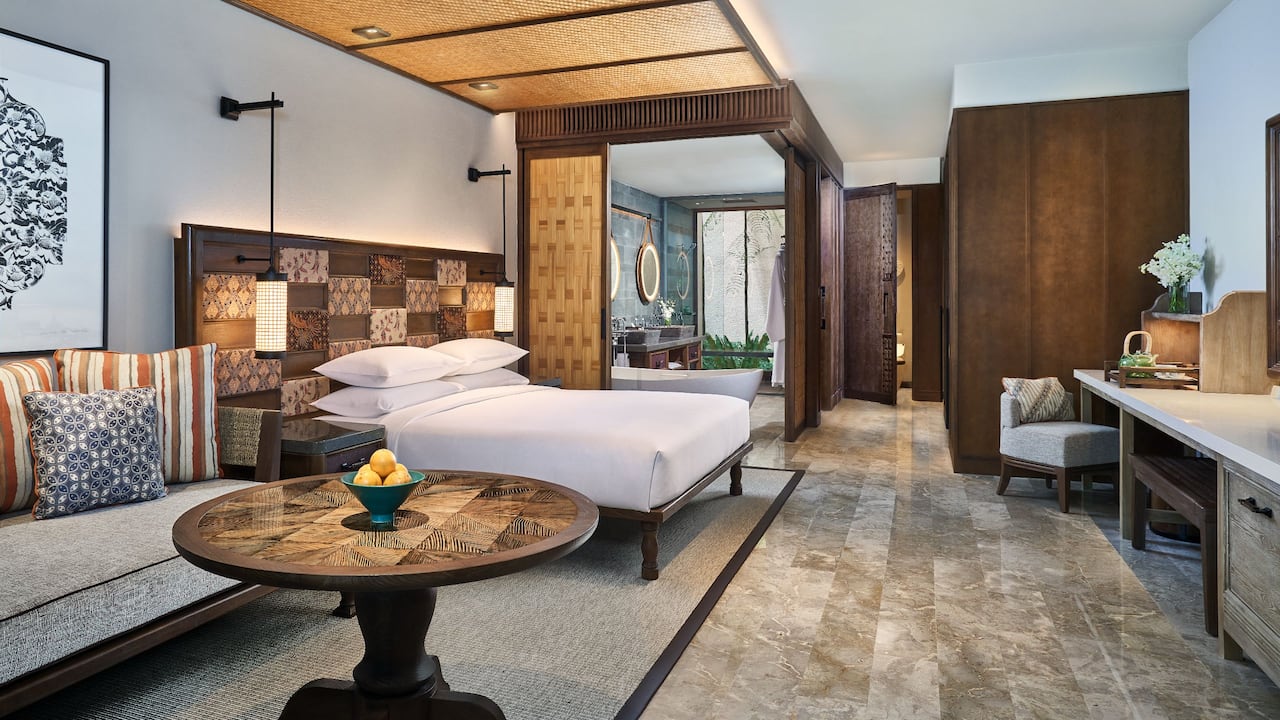 1 King Bed Deluxe Room with Balcony at Andaz Bali hotel in Sanur Bali
