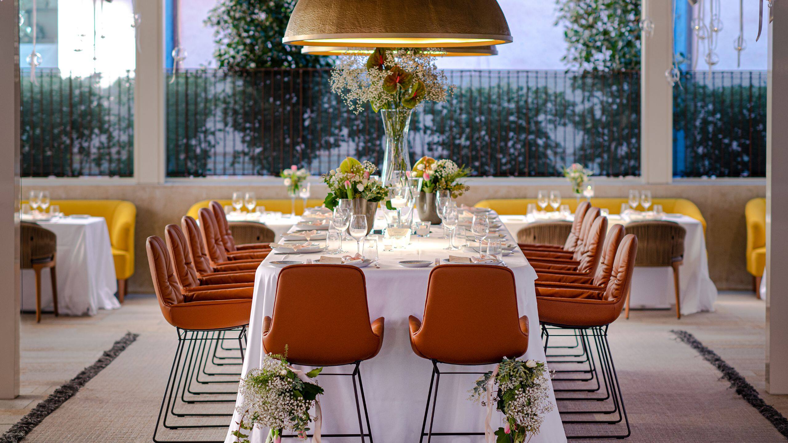 Hyatt Centric Murano Venice Osteriva Restaurant Wedding Setup