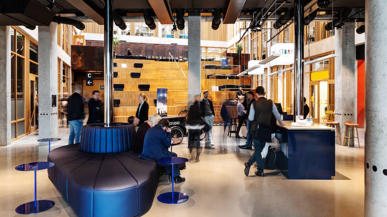 Lobby and check-in area at Story Hotel Studio Malmö 