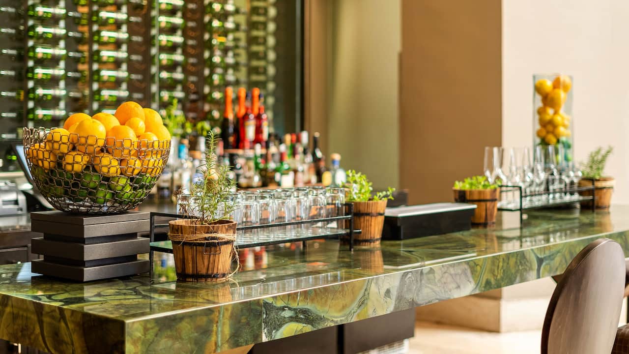 hotel lobby bar in yucatan