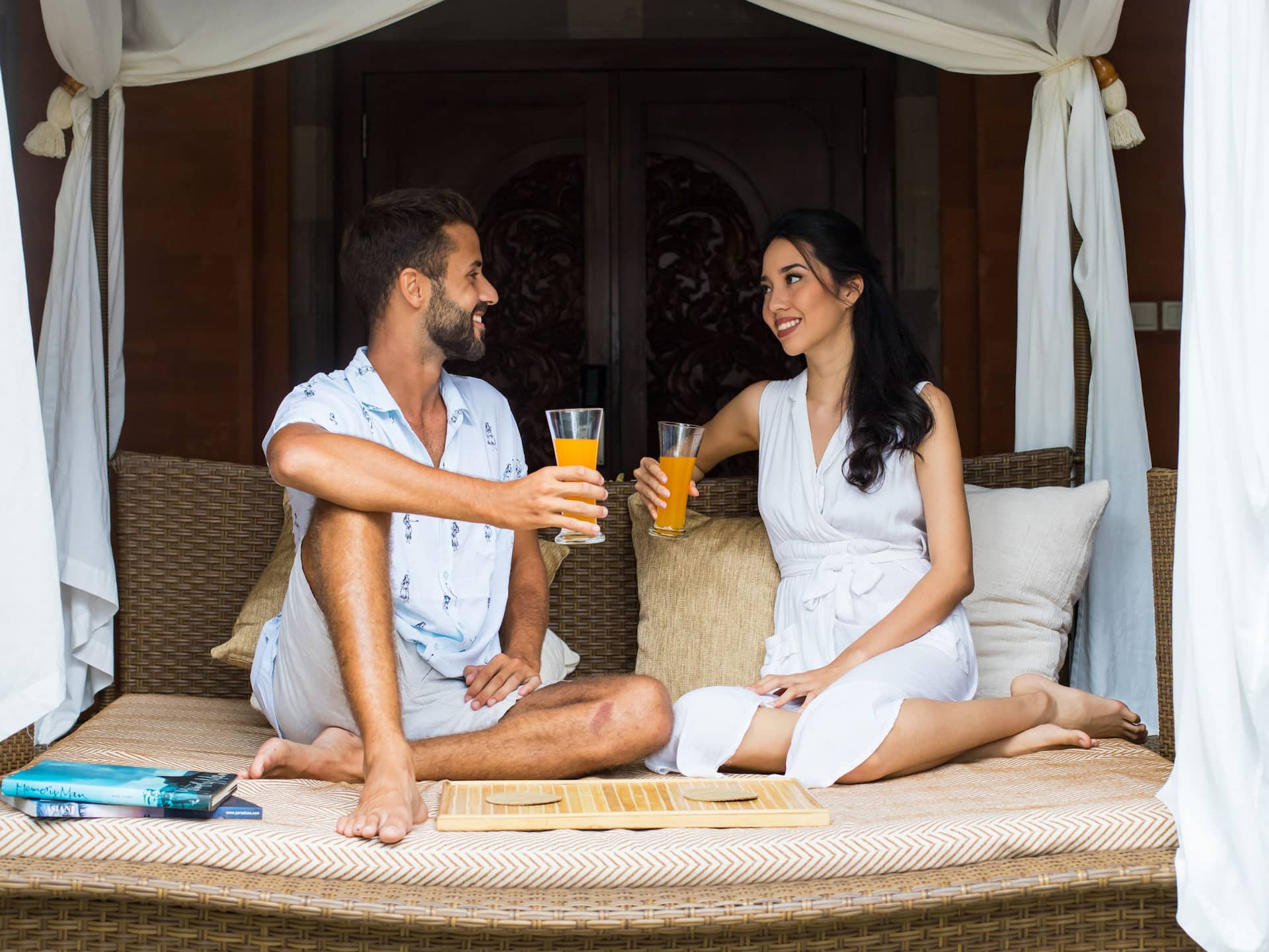 Grand Hyatt Bali Couple Lounging at Villa