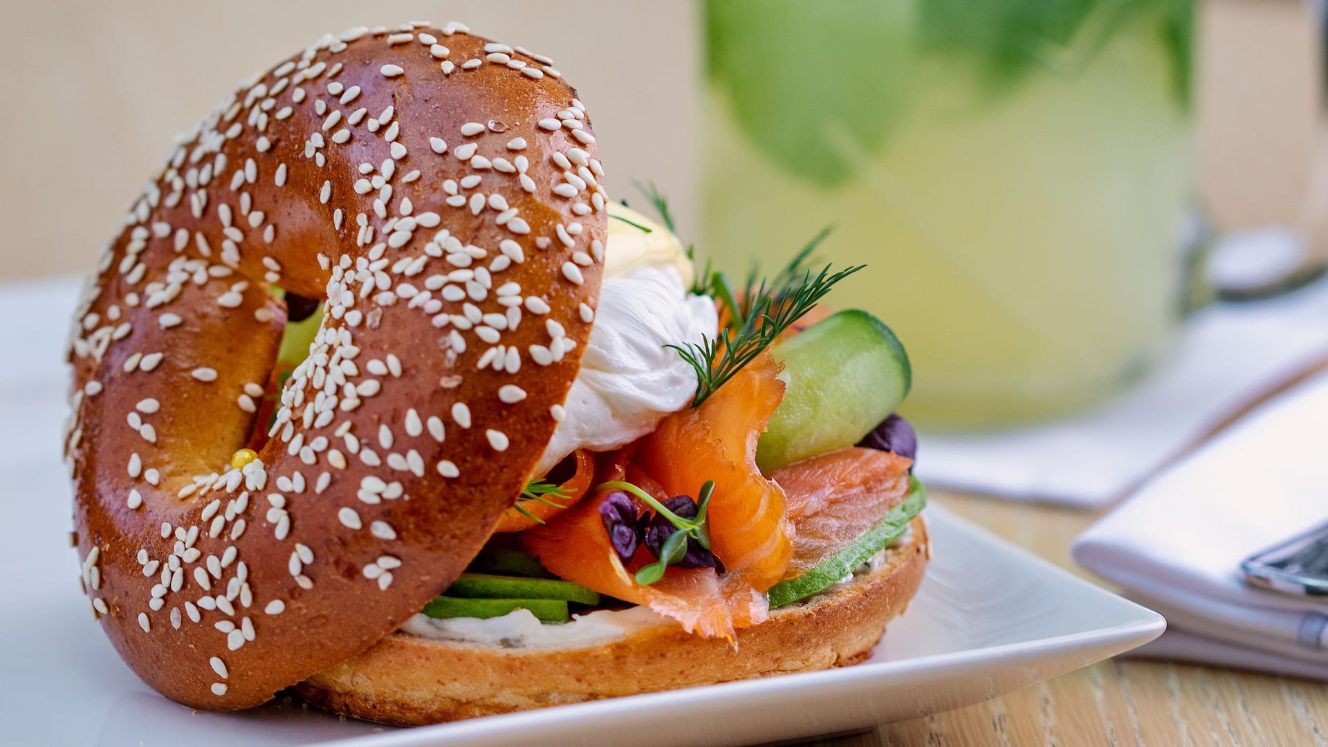Hyatt Regency Oryx Doha Sky Lounge Avocado Bagel