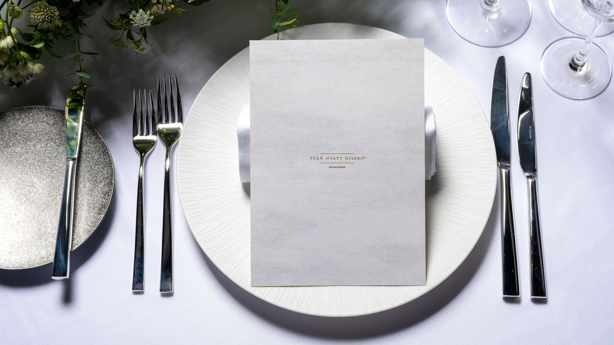 2 of 3 Park Hyatt Niseko Hanazono Wedding Table Plate Setting
