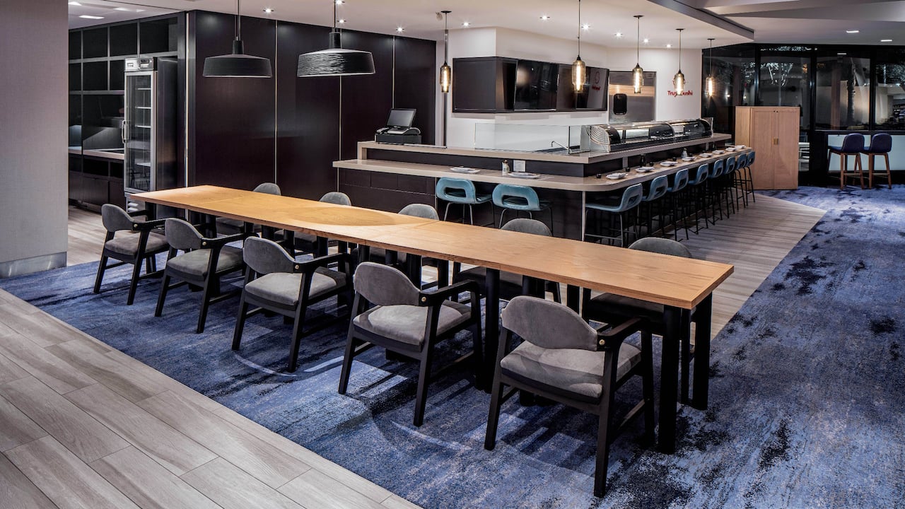 Truya Sushi dining area with sushi bar