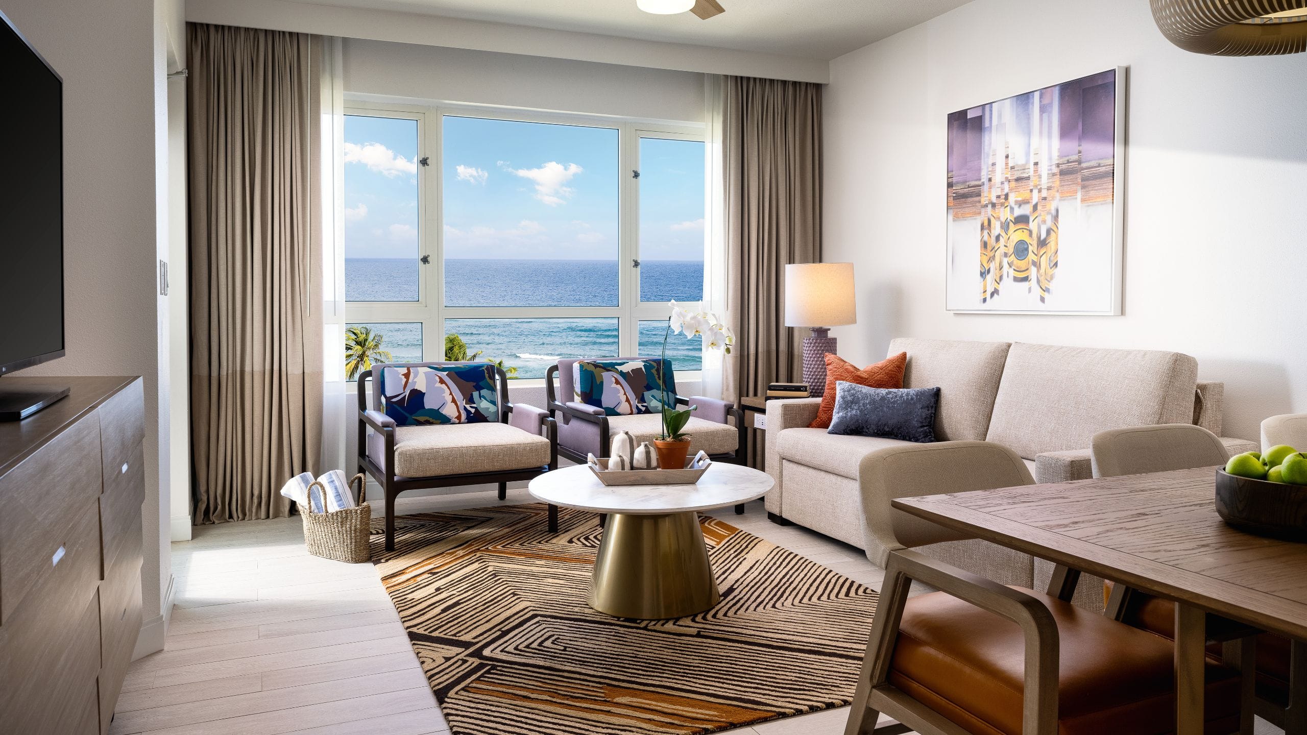 Hyatt Residence Club Dorado, Hacienda del Mar One Bedroom Living Area