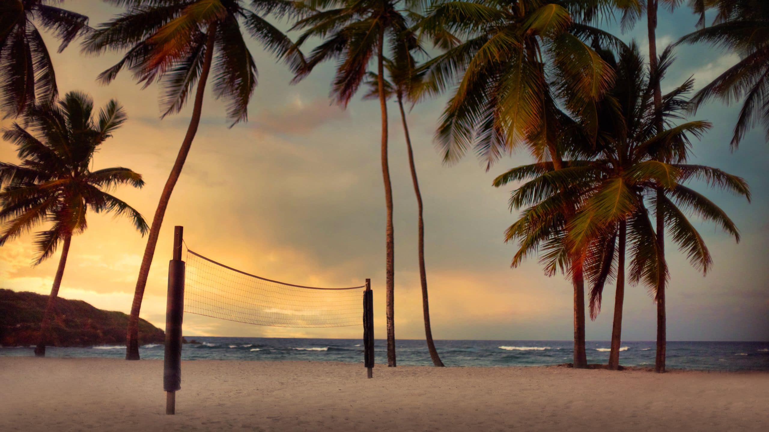 Hyatt Residence Club Dorado, Hacienda del Mar Beach Volleyball Dusk
