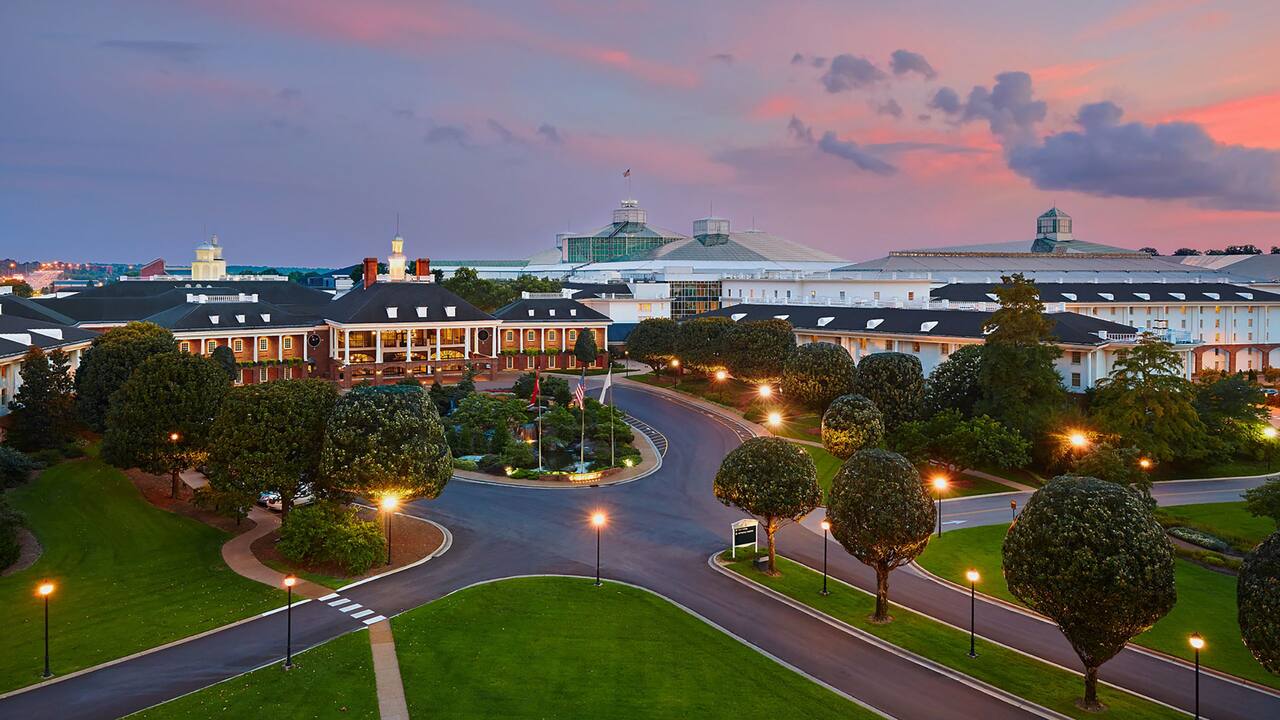 Gaylord Opryland and the surrounding gardens