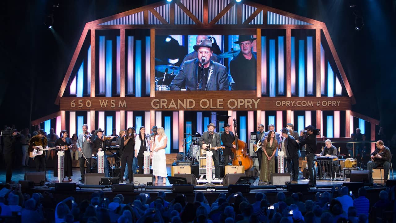 Musicians performing at The Grand Ole Opry