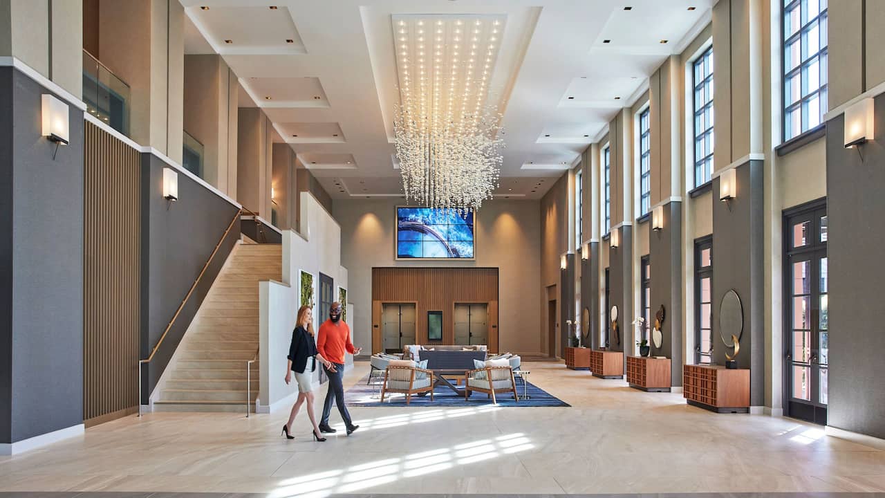 indoor hotel reception lobby in la jolla