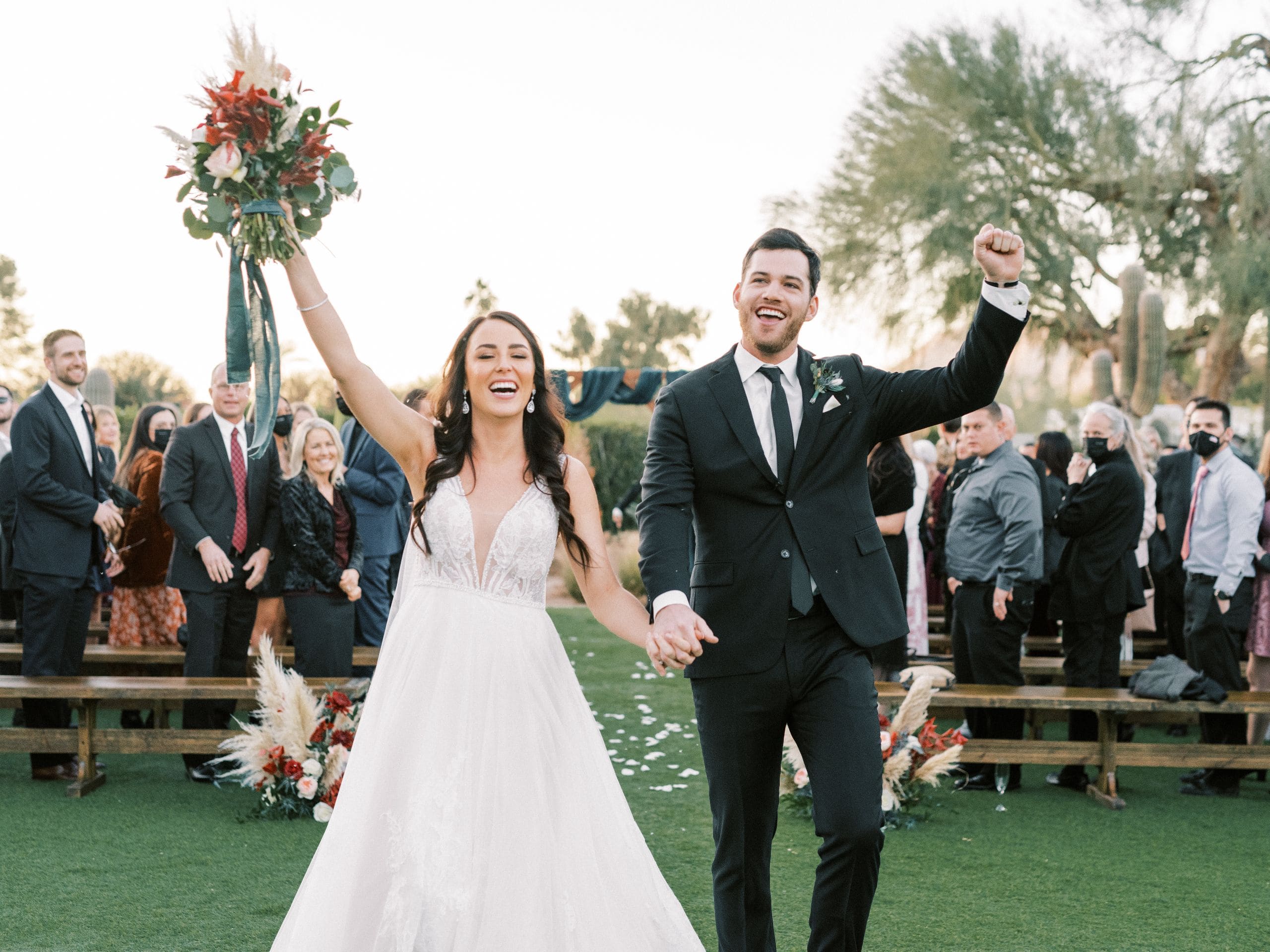 Andaz Scottsdale Resort & Bungalows Wedding Couple Celebrate
