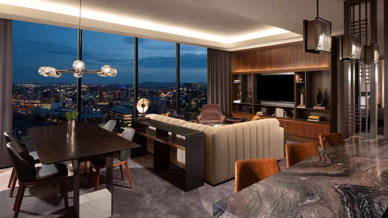 Hotel room with a view of Nashville, TN