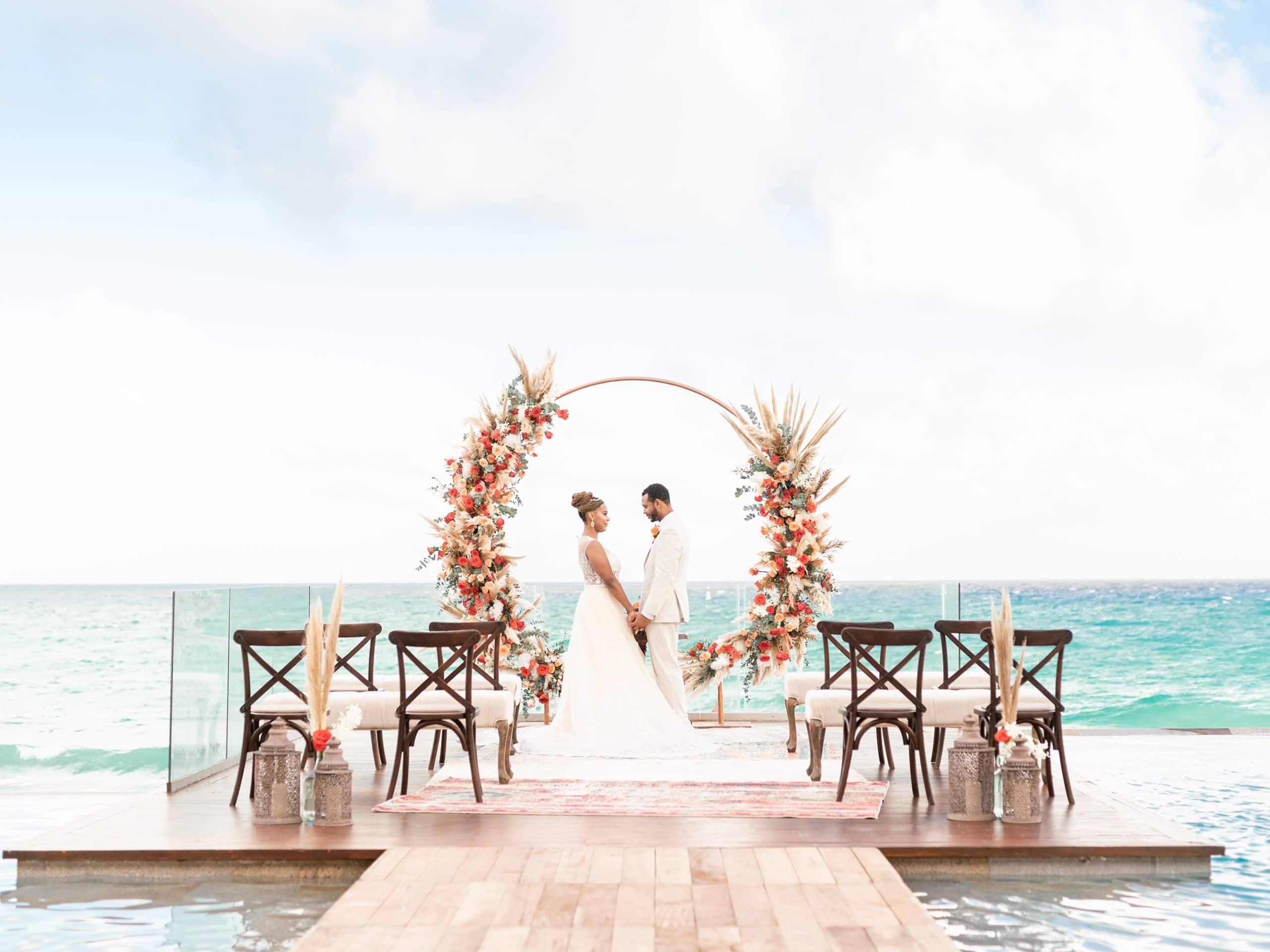 Grand Hyatt Playa del Carmen Resort Summer Wedding Ceremony
