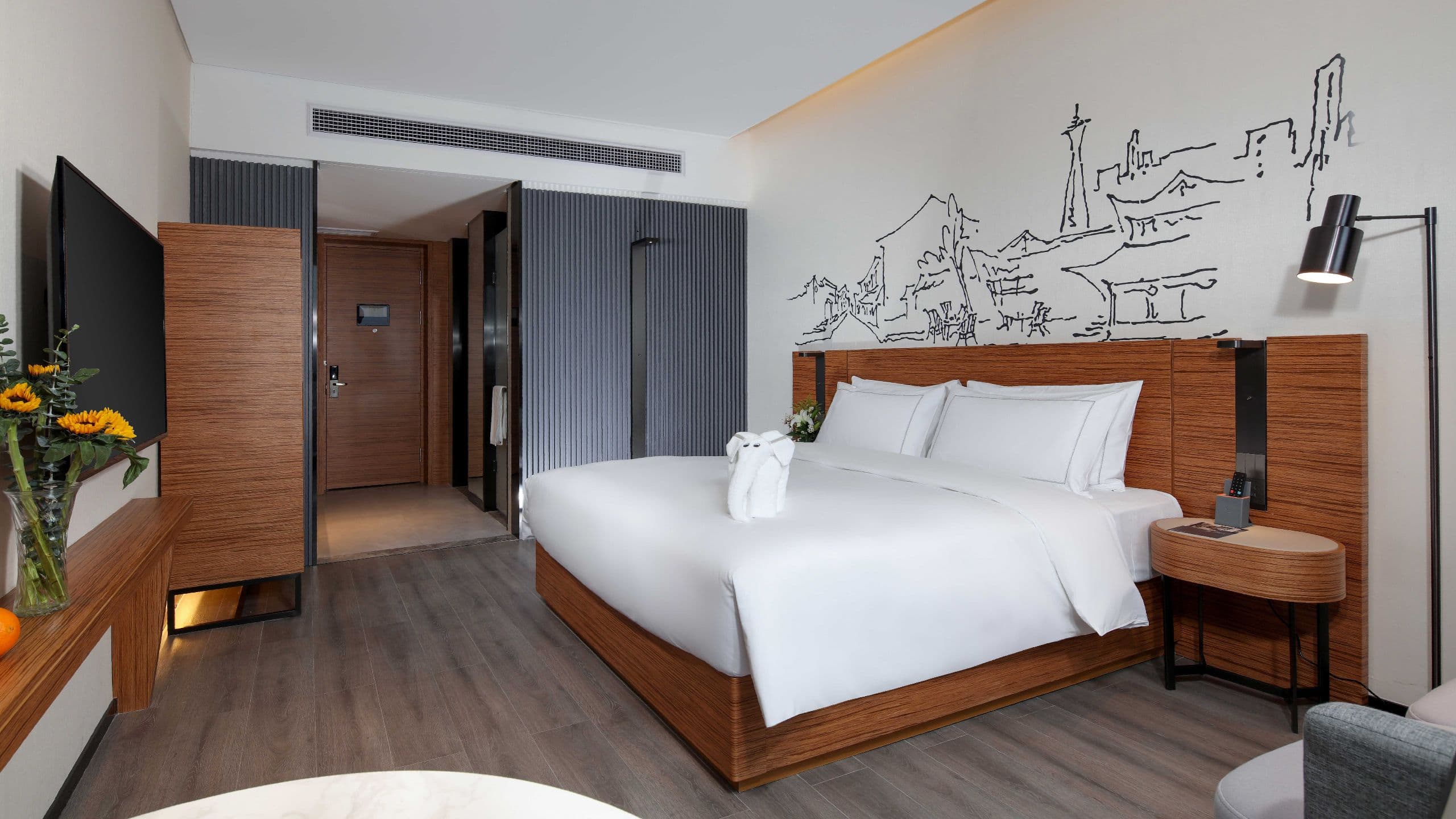 UrCove Chengdu City Center Urcove King Guestroom Bed
