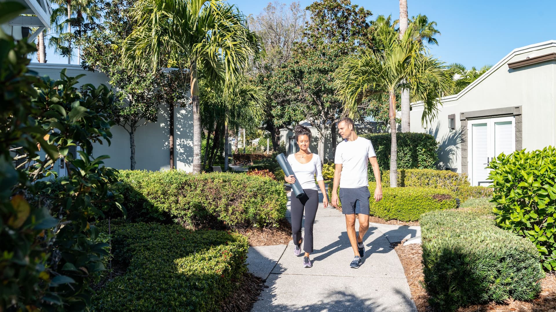 Grand Hyatt Tampa Bay Casita Walkway Couple Exercise