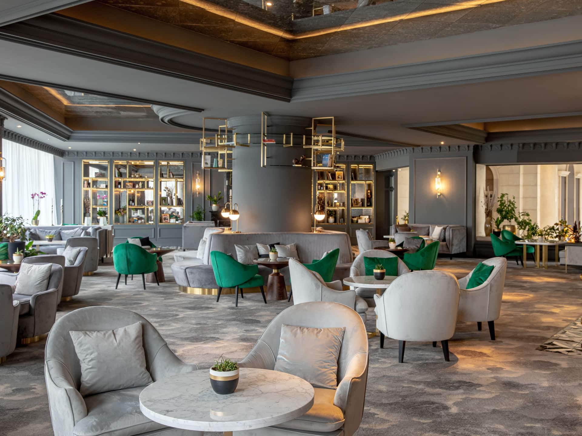 Elegant Tea House interior with refined Victorian decor, ideal for a relaxing coffee break or quiet moment.