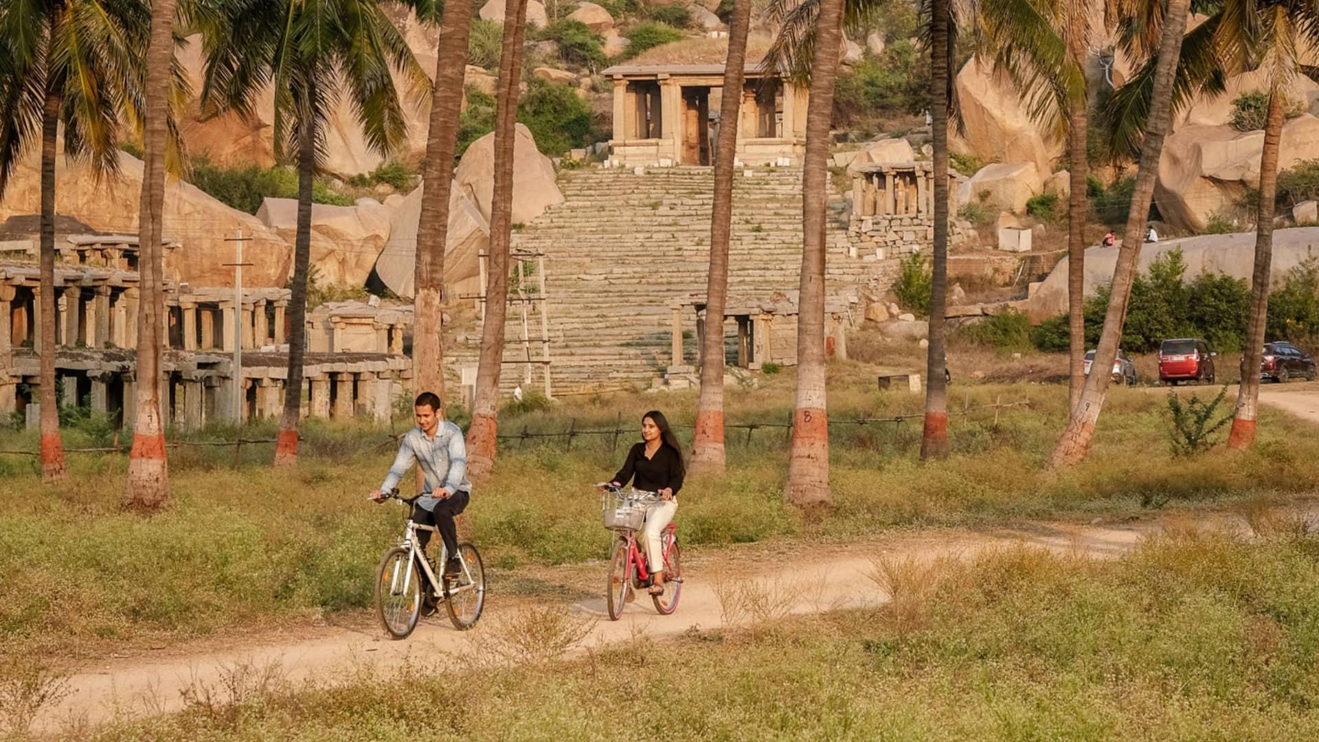 Hyatt Place Hampi Couple Ruins Cycling