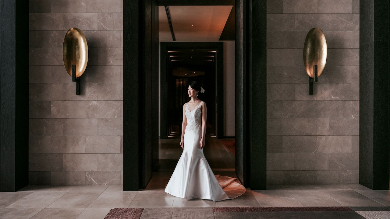 Wedding Bride in Lobby - Park Hyatt Niseko Hanazono