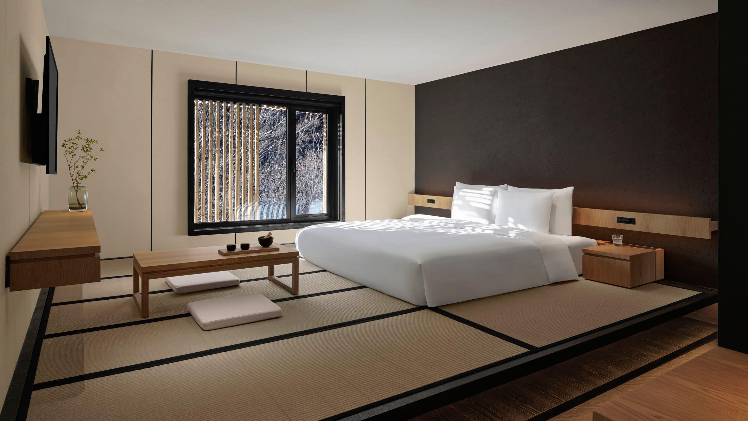 Commune By The Great Wall Bamboo Wall King Bed