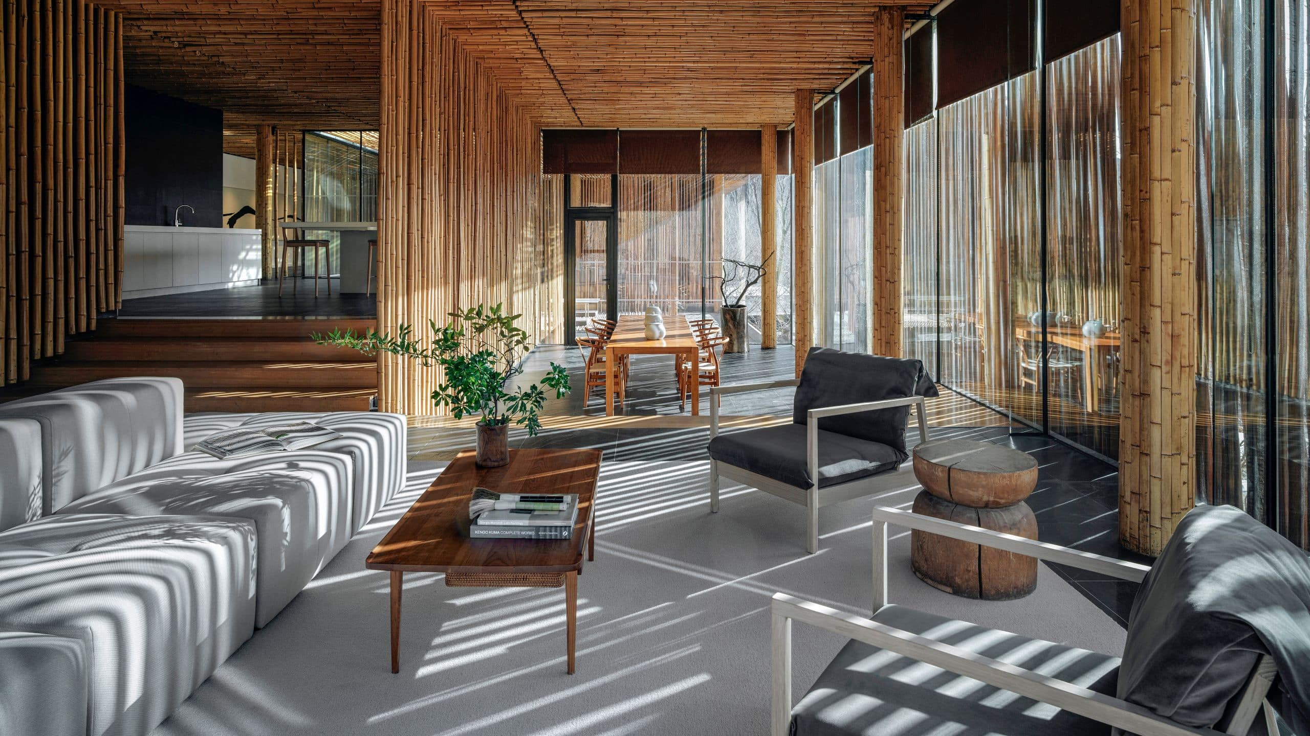 Commune By The Great Wall Bamboo Wall Living Room