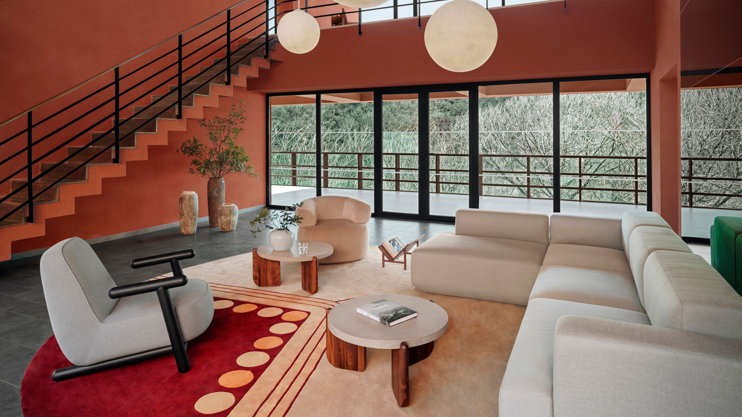 Commune By The Great Wall Cantilever House Living Room